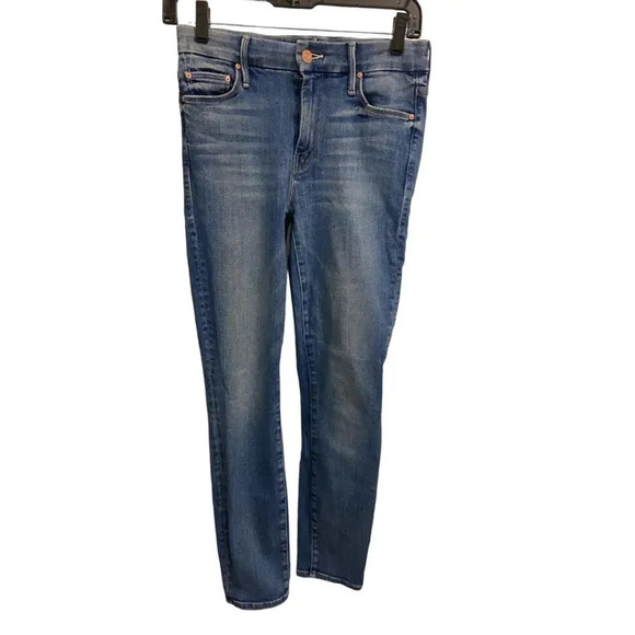 MOTHER Jeans The Looker Crop Make Me Blue Size 25 - Picture 2 of 6